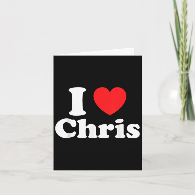 I Love Chris Valentine Sorry Ladies Guys Heart Bel Card (Front)