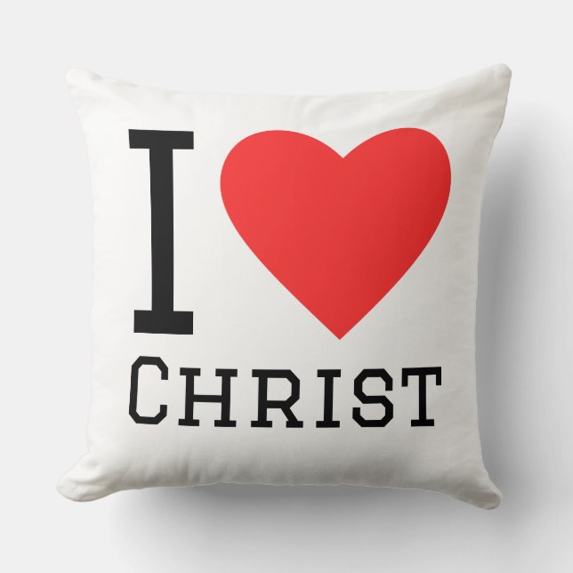 I love Christ Throw Pillow (Front)