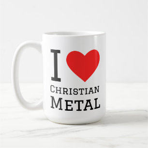 I love christian metal square sticker coffee mug