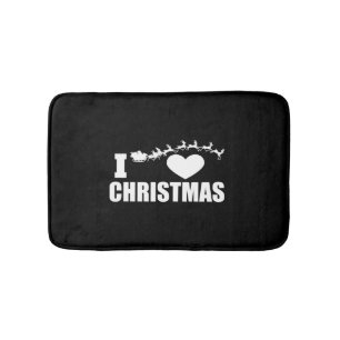 I love Christmas      Bath Mat