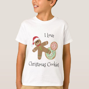 I Love Christmas Cookies Gingerbread Man T-Shirt