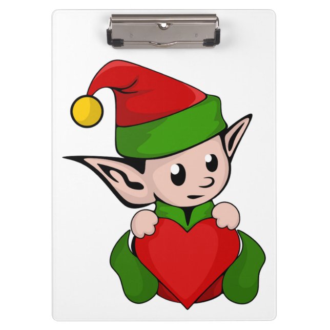 "I LOVE CHRISTMAS" ELF CLIPBOARD (Front)