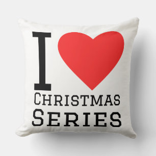 I love Christmas series Throw Pillow