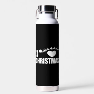 I love Christmas      Water Bottle