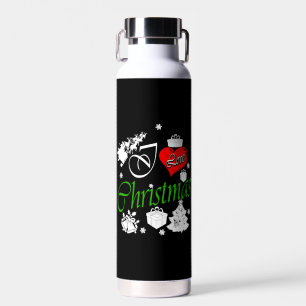 I Love Christmas    Water Bottle