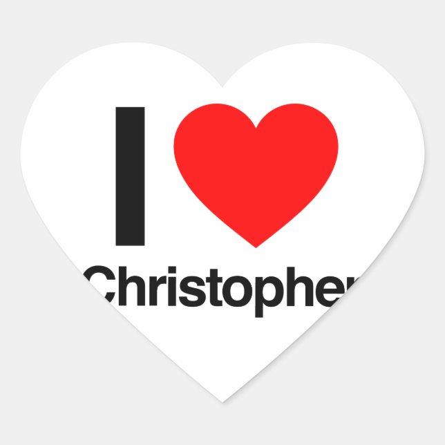 i love christopher heart sticker (Front)