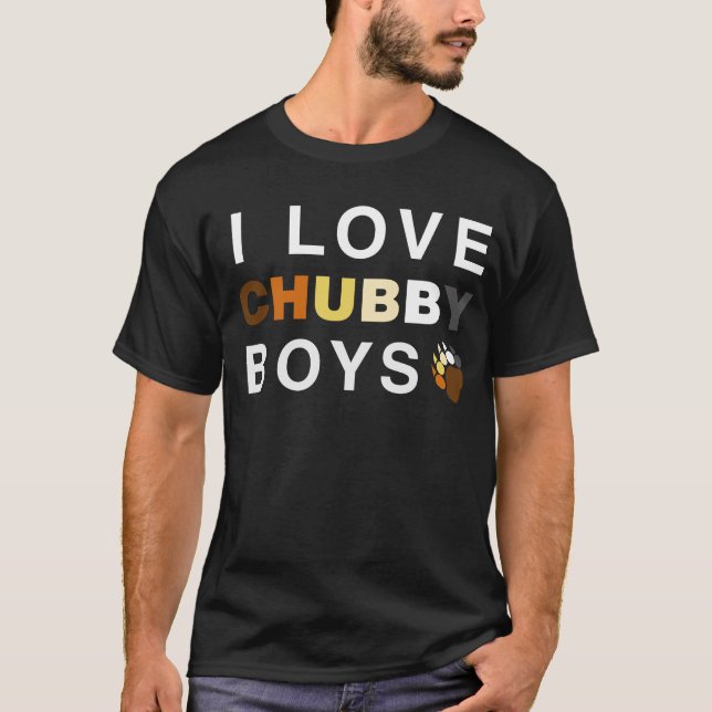 I Love Chubby Boys - Bear Pride Tee (Front)