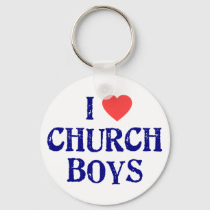 I love church boys keychain