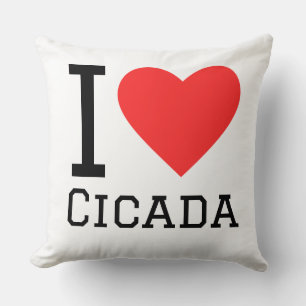 I love cicada throw pillow