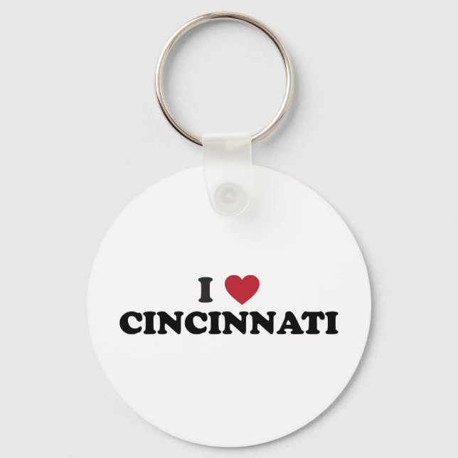I love Cincinnati Ohio Keychain (Front)
