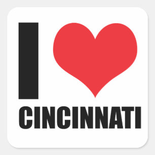 I love Cincinnati  Square Sticker