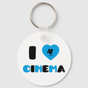 I Love Cinema Keychain