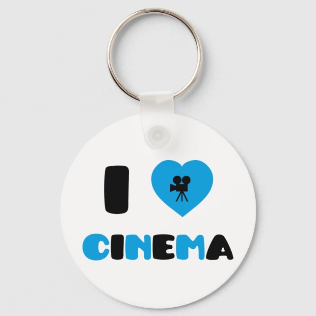 I Love Cinema Keychain (Front)