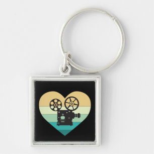 I Love Cinema Retro Movie Projector Keychain