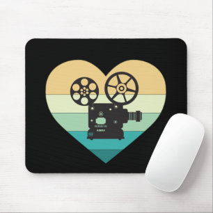 I Love Cinema Retro Movie Projector Mouse Pad