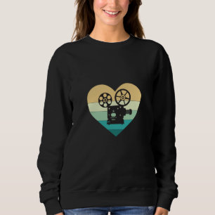 I Love Cinema Retro Movie Projector Sweatshirt