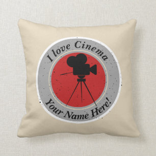 I love Cinema Throw Pillow