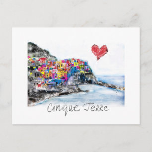 I love cinque terre postcard
