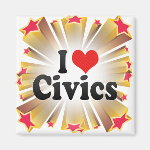 I Love Civics Magnet