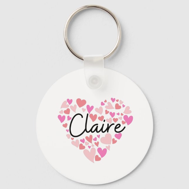I love Claire Keychain (Front)