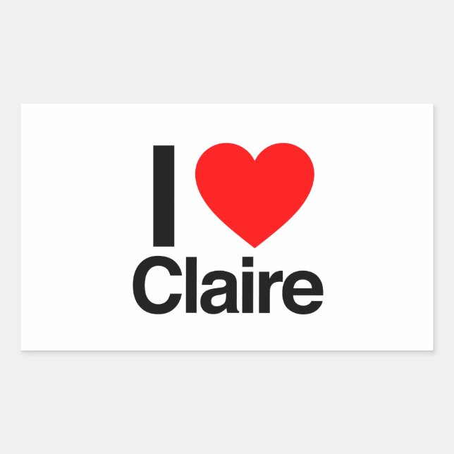 i love claire sticker (Front)