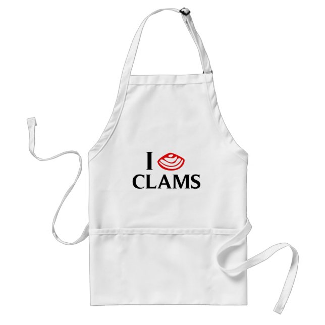 I Love Clams Standard Apron (Front)