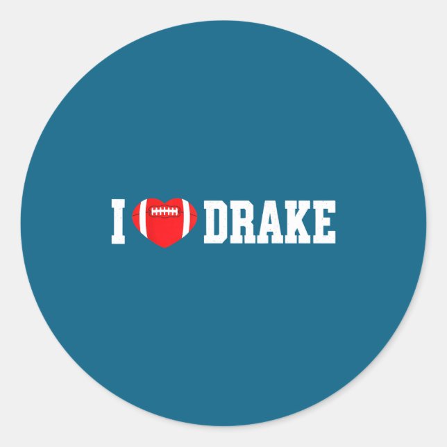 I love  classic round sticker (Front)