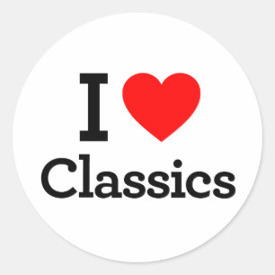 I Love Classics Classic Round Sticker