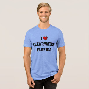 I LOVE CLEARWATER, FLORIDA Tri-Blend SHIRT