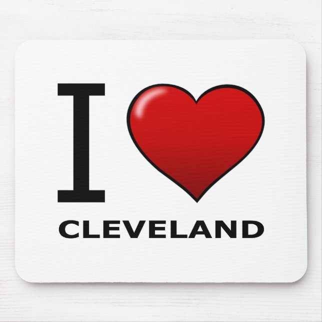 I LOVE CLEVELAND, OH - OHIO MOUSE PAD (Front)