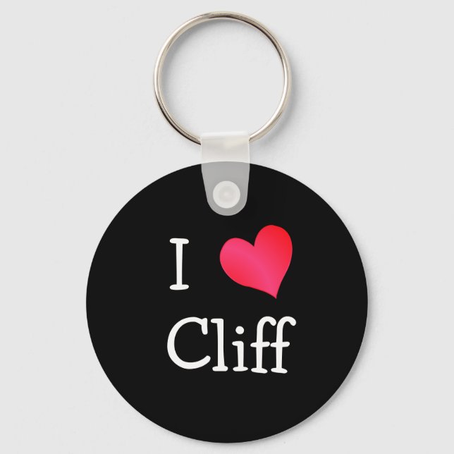 I Love Cliff Keychain (Front)