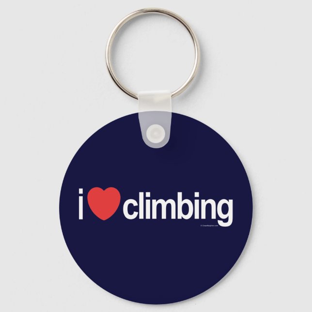 I Love Climbing Keychain (Front)