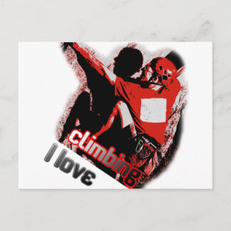 I Love Climbing Pulley Postcard