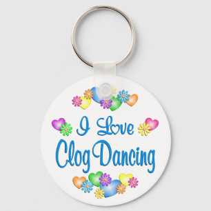 I Love Clog Dancing Keychain