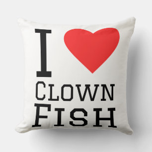 I love clown fish throw pillow