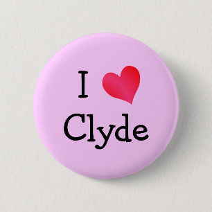I Love Clyde 2 Inch Round Button