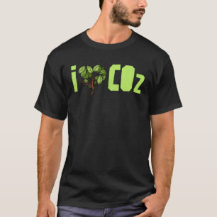 I Love Co2 Green Tree Heart Anti Climate Panic T-Shirt
