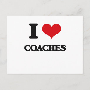 I love Coaches Postcard
