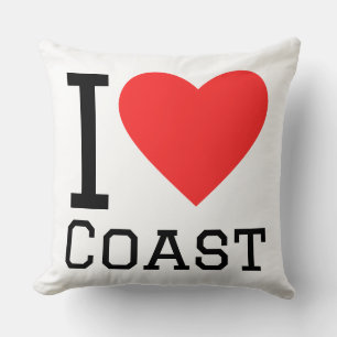 I love coast throw pillow
