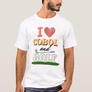 I Love Cobol Programming and Golf T-Shirt