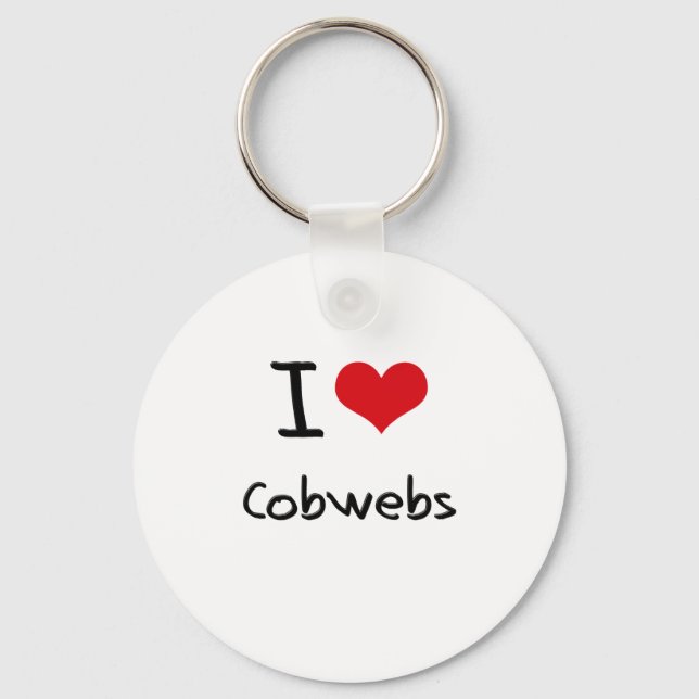 I love Cobwebs Keychain (Front)