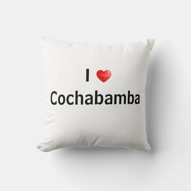 I love Cochabamba Throw Pillow (Front)