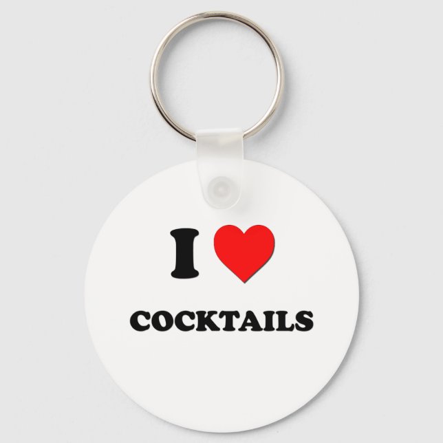 I love Cocktails Keychain (Front)