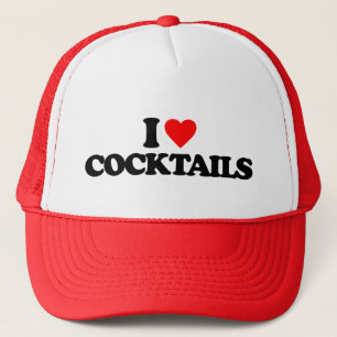 I LOVE COCKTAILS TRUCKER HAT