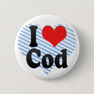 I Love Cod 2 Inch Round Button