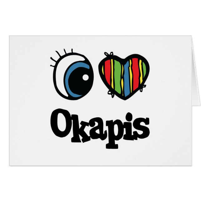 I Love (Coeur) Okapis (Devant horizontal)