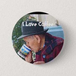 I Love Coffee 2 Inch Round Button