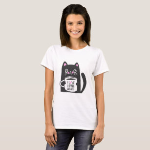 I love coffee and cats - Choose background color T-Shirt