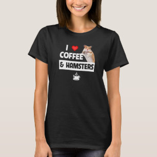 I Love Coffee and Hamsters Cage Wheel Caffeine Bib T-Shirt