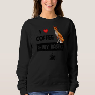 I Love Coffee And My Basenji Dog Mom Dad Pet Paren Sweatshirt